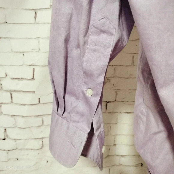 Lauren Ralph Lauren Men's Sz 16 1/2 Button Down Shirt Lavender Long Sleeves - Picture 5 of 11